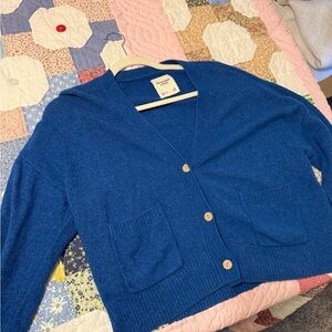 ABERCROMBIE Blue Cardigan with Buttons